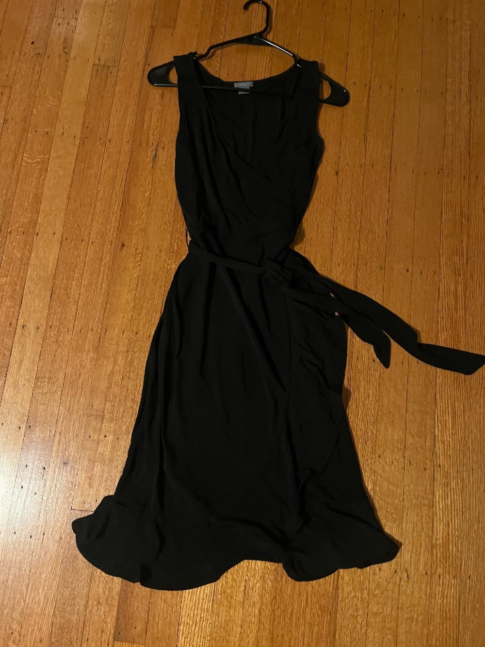 Ann Taylor Black Wrap Style  Dress Size 2P